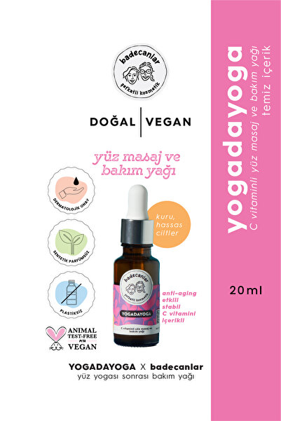 Badecanlar Şefkatli Kozmetik yogadayoga 20 ml c vitamini yüz masaj ve bakım y...