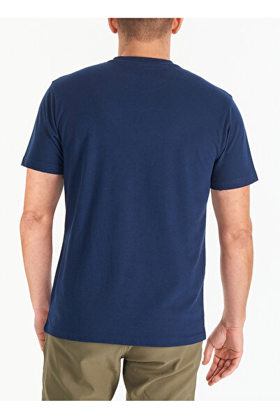 Columbia CS0287 CSC M BASIC BIG LOGO BRUSHED Koyu Lacivert Erkek O Yaka Norma...