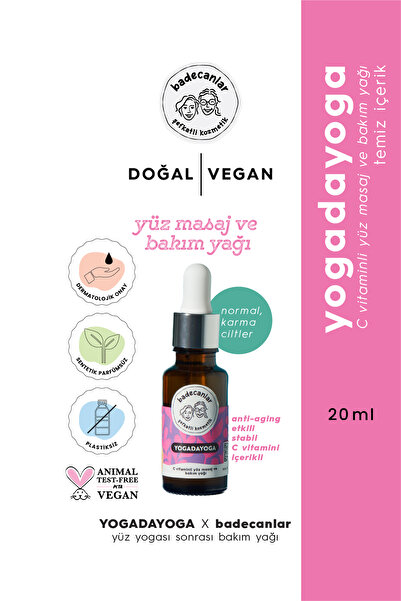 Badecanlar Şefkatli Kozmetik yogadayoga 20 ml c vitamini yüz masaj ve bakım y...