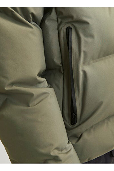 Jack & Jones Χακί Ανδρικό Παλτό 12261971_JCOALPHA PUFFER SN