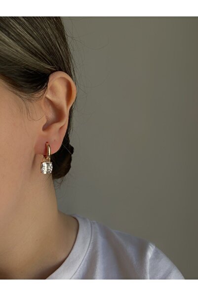 Owentis Çelik Rose Gold Tek Taş Barbie Series Lily Küpe -kararma Yapmaz-