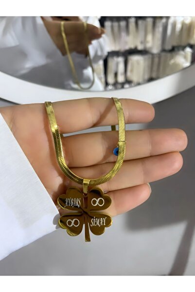 İMOSE TAKI ÇELİK İSİMLİ YONCA KOLYE