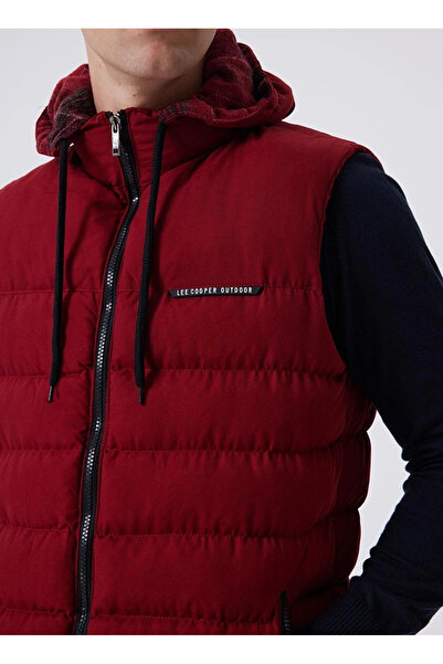 Lee Cooper Claret Red Men's Vest 251 Lcm 235002 Caspian Bordo