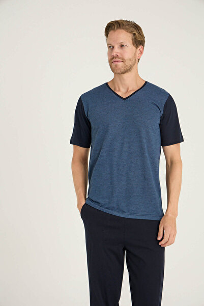 KLY New Season 2026 Men's V-Neck Summer Luxury Design Pajama Set