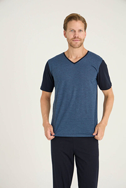 KLY New Season 2026 Men's V-Neck Summer Luxury Design Pajama Set