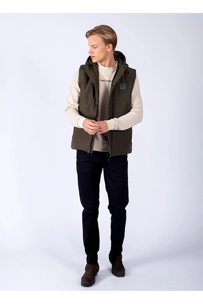 Lee Cooper Чоловічий жилет 251 LCM 235002 CASPIAN HAKİ