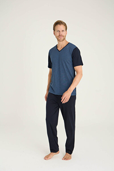 KLY New Season 2026 Men's V-Neck Summer Luxury Design Pajama Set