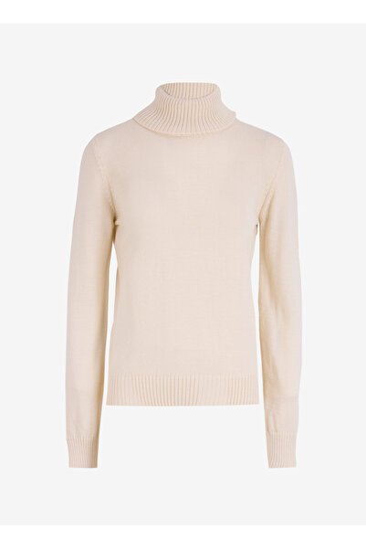 LİMON COMPANY Ekru Kadın Balıkçı Yaka Kazak ML4WL-KZK9008