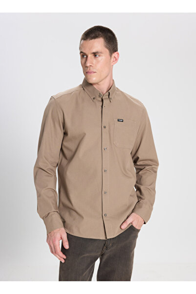 WRANGLER Relaxed Vizon Erkek Gömlek W241464208 Vizon Gömlek