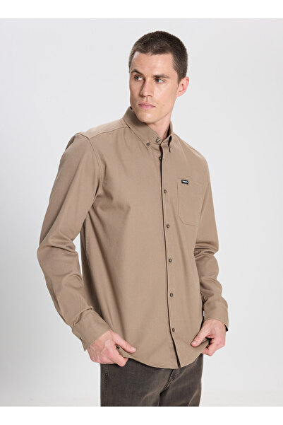 WRANGLER Relaxed Vizon Erkek Gömlek W241464208 Vizon Gömlek