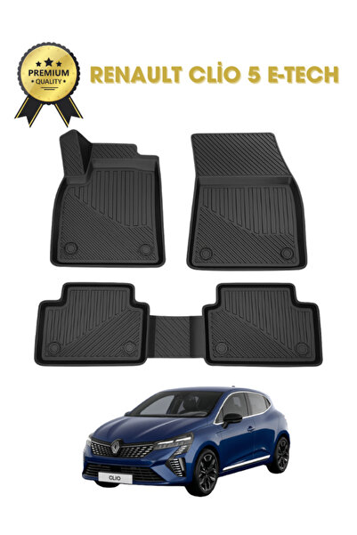 Black Gold Renault Clio 5 E-Tech 3D Havuzlu Oto Paspas Premium