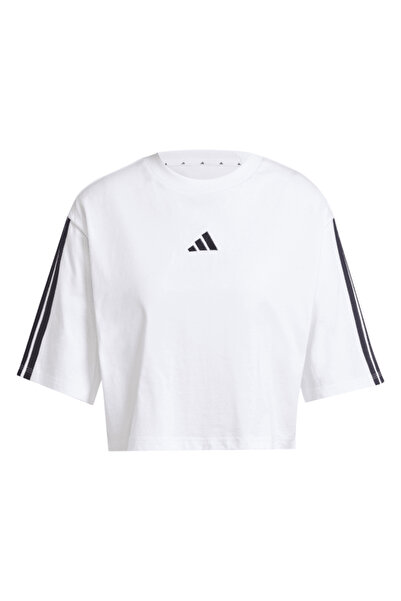 adidas Essentials 3-Stripes βαμβακερό φαρδύ μπλουζάκι