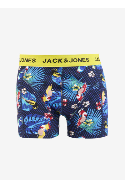 Jack & Jones Lacivert Erkek Boxer 12276165_JACFLOWER BIRD TRUNK TRY
