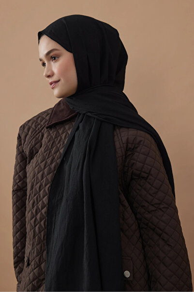 SHAGGY BUTİK BAMBU PAMUK KRAŞ ŞAL SİYAH