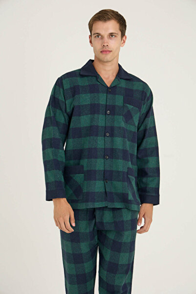 KLY New Season Thick Luxury Design Apaj Collar Men's Pajama Set