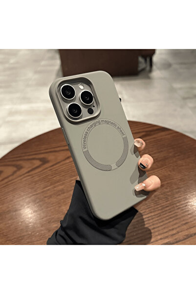 velvet Shielded Luxury Case with Titanium Grey Magsafe for iPhone 15 Pro