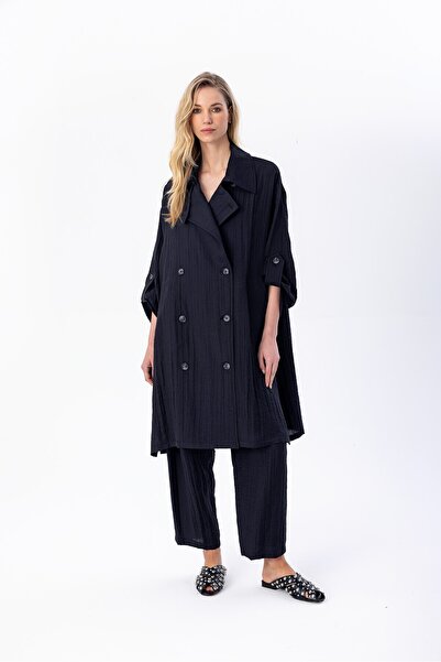 Berr-ın Kruvaze Trench Coat 8107
