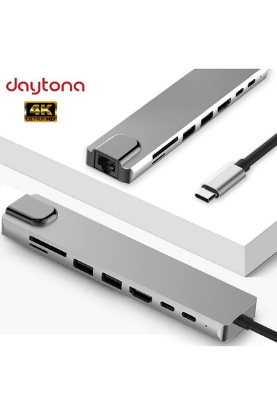 Daytona Fc04 Macbook Uyumlu Type-c™ To 4k Hdmı Usb 3.0 Ethernet 6ın1 Çevirici...
