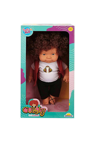 Sunman Curly Bebek 35 Cm. - Kulaklık Tişörtlü