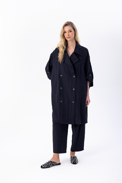 Berr-ın Kruvaze Trench Coat 8107