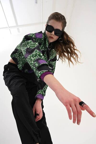 İLKCET MODA Αδιάβροχο Premium Crop με Ειδικό Σχέδιο