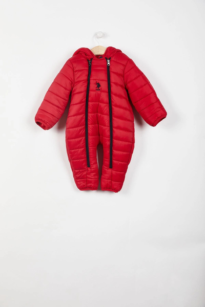 U.S. Polo Assn. معطف رائد فضاء للأطفال باللون الأحمر مرخص من Polo Assn