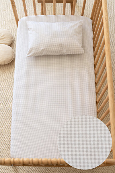 Mom Cherie Tiny Line Bebek Las. Çarşaf Tkm 70x120 cm (Lastikli Çarşaf + Yasyı...