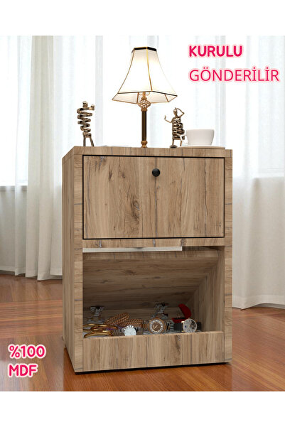 KONAK EV EŞYALARI Kili Gizli Bölmeli Komodin,MDF,Kurulu Gönderilir,Montaj Gerekmez