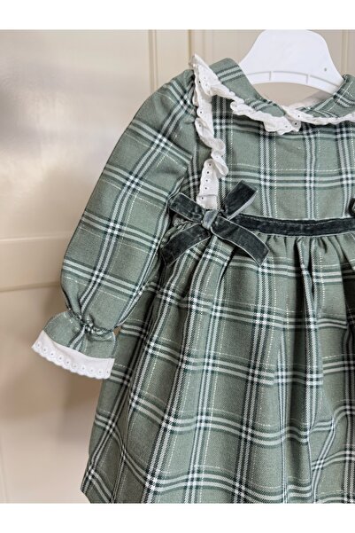 Yollo Kids Kız Bebek Uzun Kollu Kabarık Etekli Şık Elbise Ve Saç Bandı