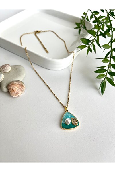 Fynbos Stainless Tarnish Free 316L Steel Pearl Vintage Painting Gold Zircon S...