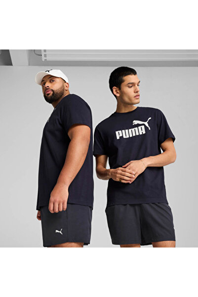 Puma رقم الإيس. 1 تي شيرت بشعار باللون الأزرق الداكن للرجال 682532-16