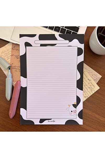 Genel Markalar A4 İnek Desenli Notepad, Memopad, Not Defteri