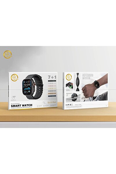 Golden Plus Smart Watch Waterproof with 7 Interchangeable Straps