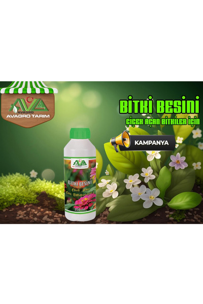 Avagro Tarım Çiçek Açtıran Bitki Besini 250ml Kaliteli - Etkili - Yoğun Delüxe Bitki Vitamini Besleyicisi Gübre