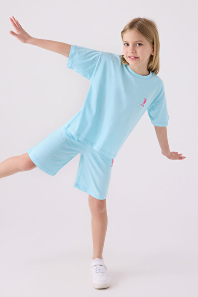 U.S. Polo Assn. Girl's Blue Bermuda Suit