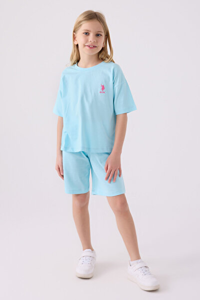 U.S. Polo Assn. Girl's Blue Bermuda Suit