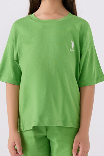 U.S. Polo Assn. Girl's Green Bermuda Suit