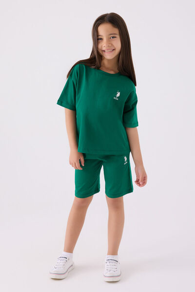 U.S. Polo Assn. Πράσινο κοστούμι βερμούδας για κορίτσι