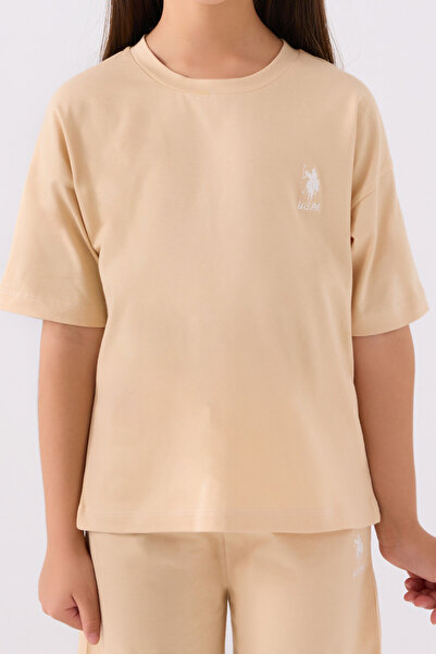 U.S. Polo Assn. Girl's Cream Bermuda Suit