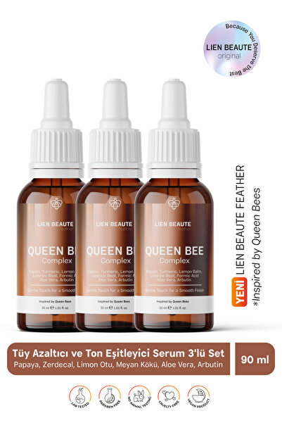 Lien Beaute Kraliçe Arı Kompleks Tüy Azaltıcı ve Ton Eşitleyici Destek Serum ...