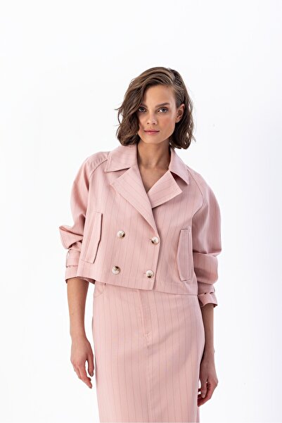 Berr-ın Striped Short Coat