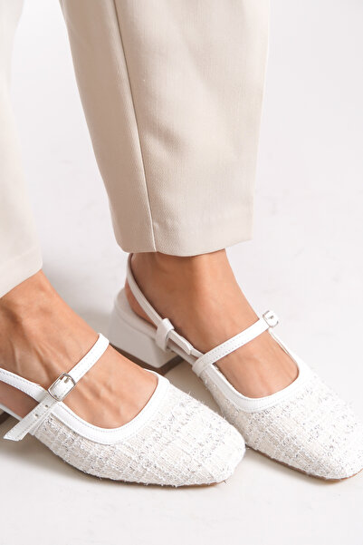 Riccon Aanlarel Kadın Topuklu Ayakkabı 0012035 Beyaz