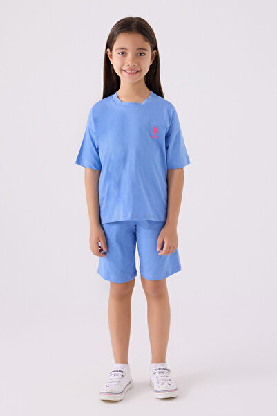 U.S. Polo Assn. Girl's Blue Bermuda Suit