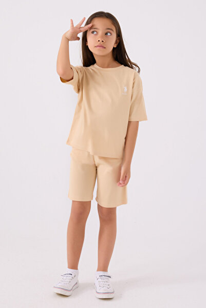 U.S. Polo Assn. Girl's Cream Bermuda Suit