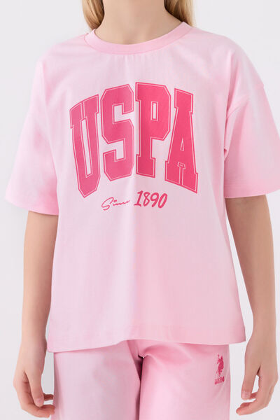 U.S. Polo Assn. Κοριτσίστικο ροζ βερμούδα