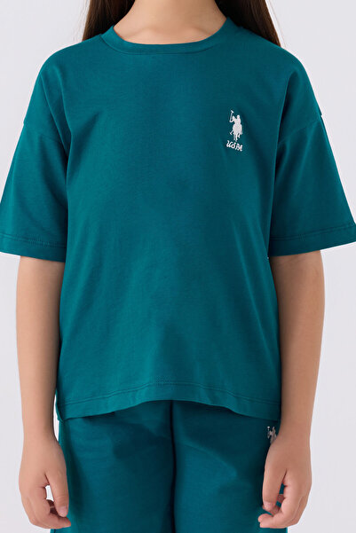 U.S. Polo Assn. Girl's Green Bermuda Suit