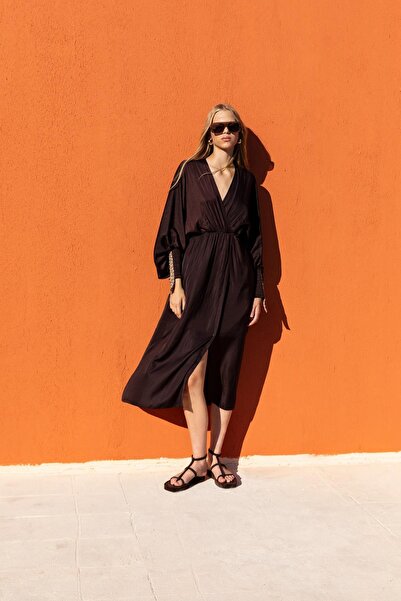 KAMEYA Sleeve Embroidered Double Breasted Dress 25S40719