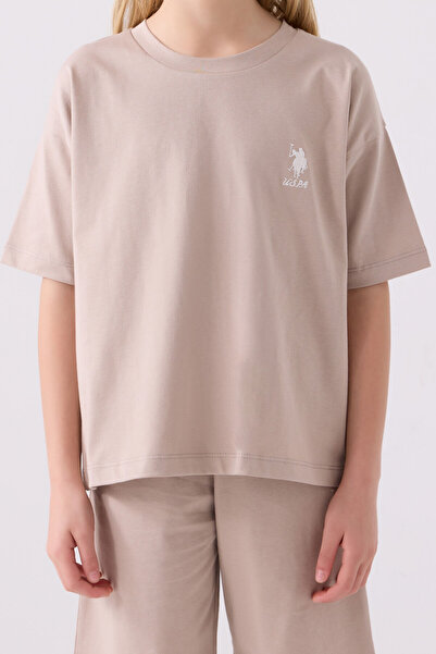 U.S. Polo Assn. Girl's Brown Bermuda Suit