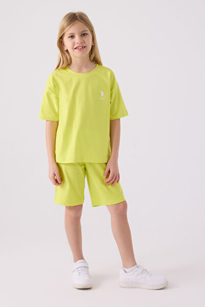 U.S. Polo Assn. Girl's Green Bermuda Suit