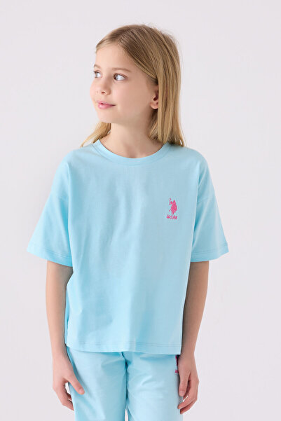 U.S. Polo Assn. Girl's Blue Bermuda Suit